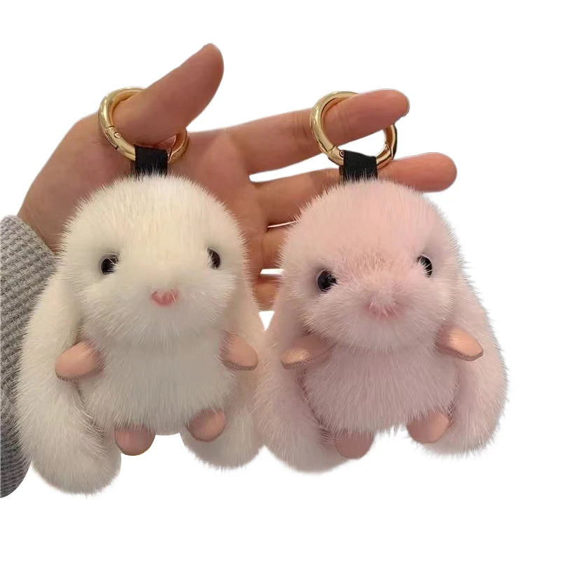 Plush rabbit charm