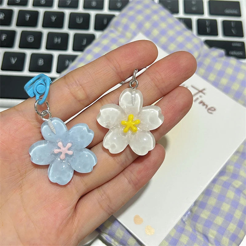 Transparent blossom flower charm