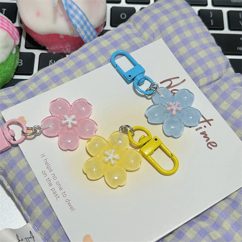 Transparent blossom flower charm