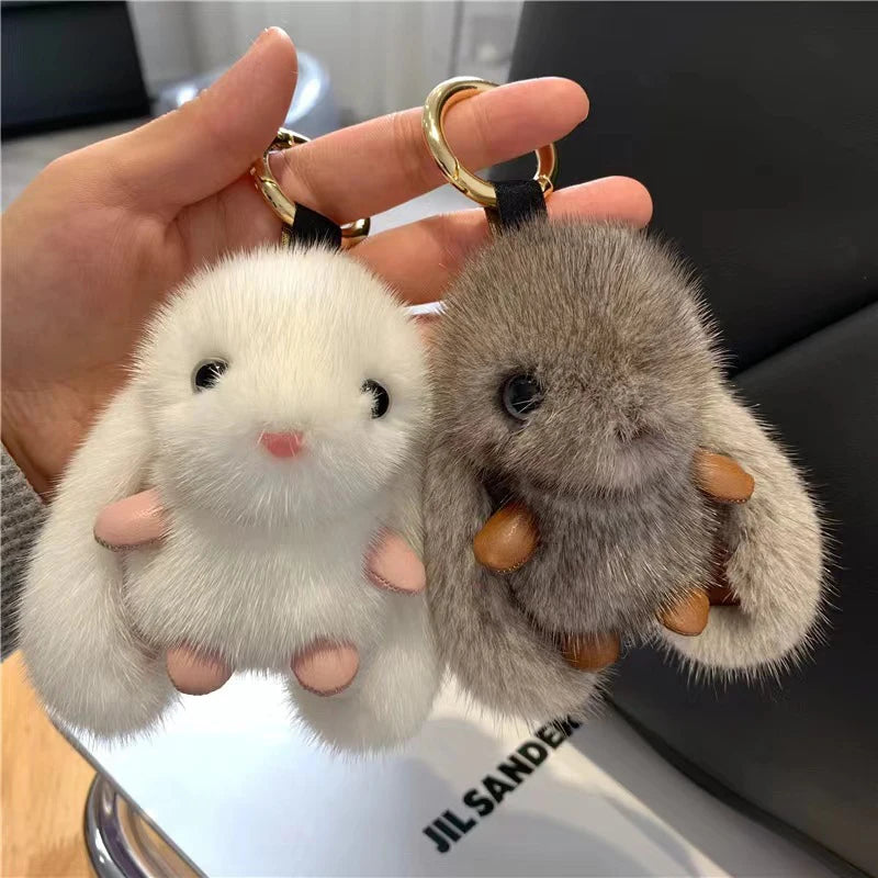 Plush rabbit charm