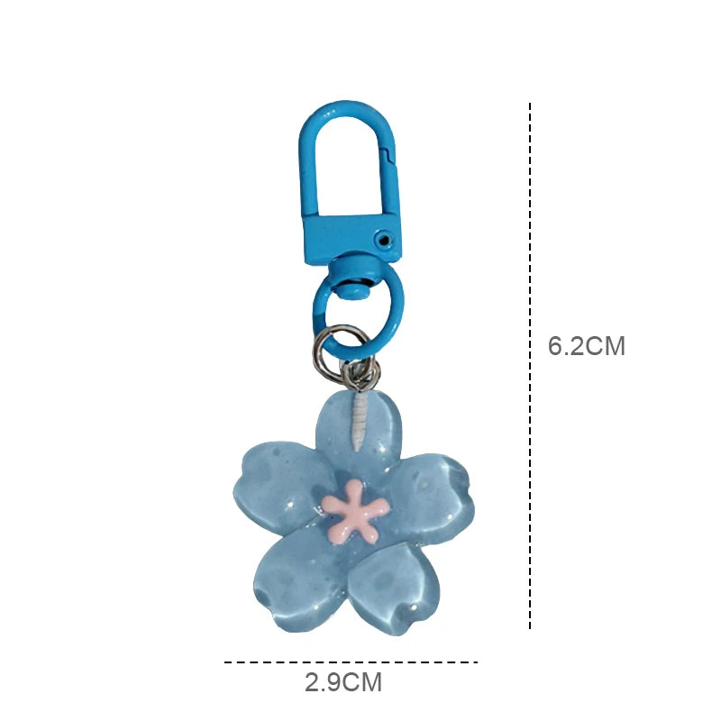 Transparent blossom flower charm